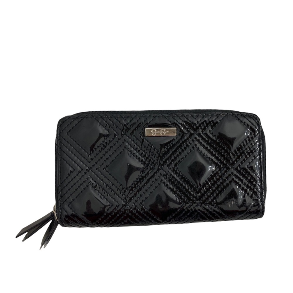 Jessica Simpson faux patent leather wallet